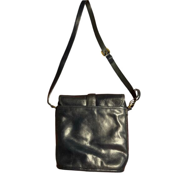 Brighton vintage crossbody bag in navy leather - Picture 2 of 8